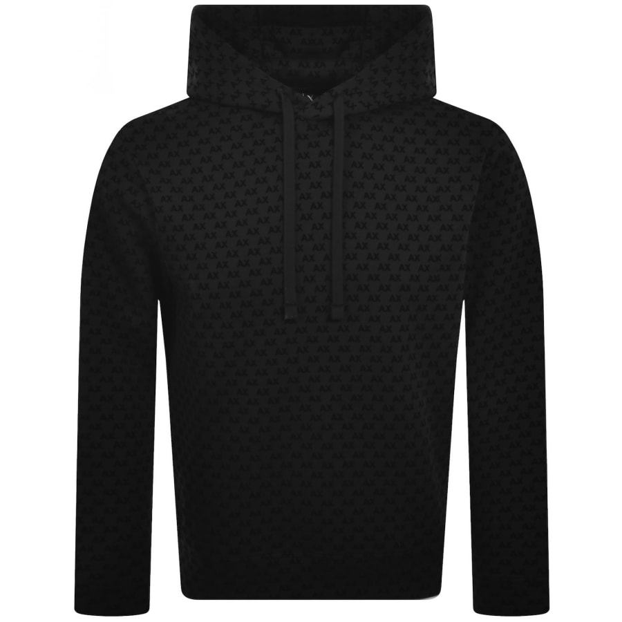 Image number 1 for Armani Exchange Logo Hoodie Black