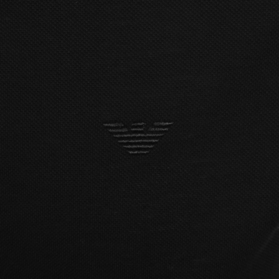 Image number 3 for Emporio Armani Short Sleeved Polo T Shirt Black