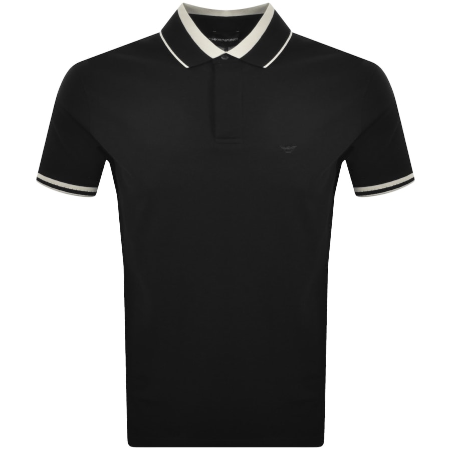 Image number 1 for Emporio Armani Short Sleeved Polo T Shirt Black