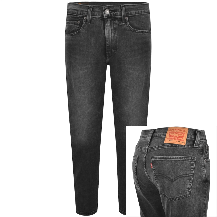 Image number 1 for Levis 515 Slim Taper Jeans Black