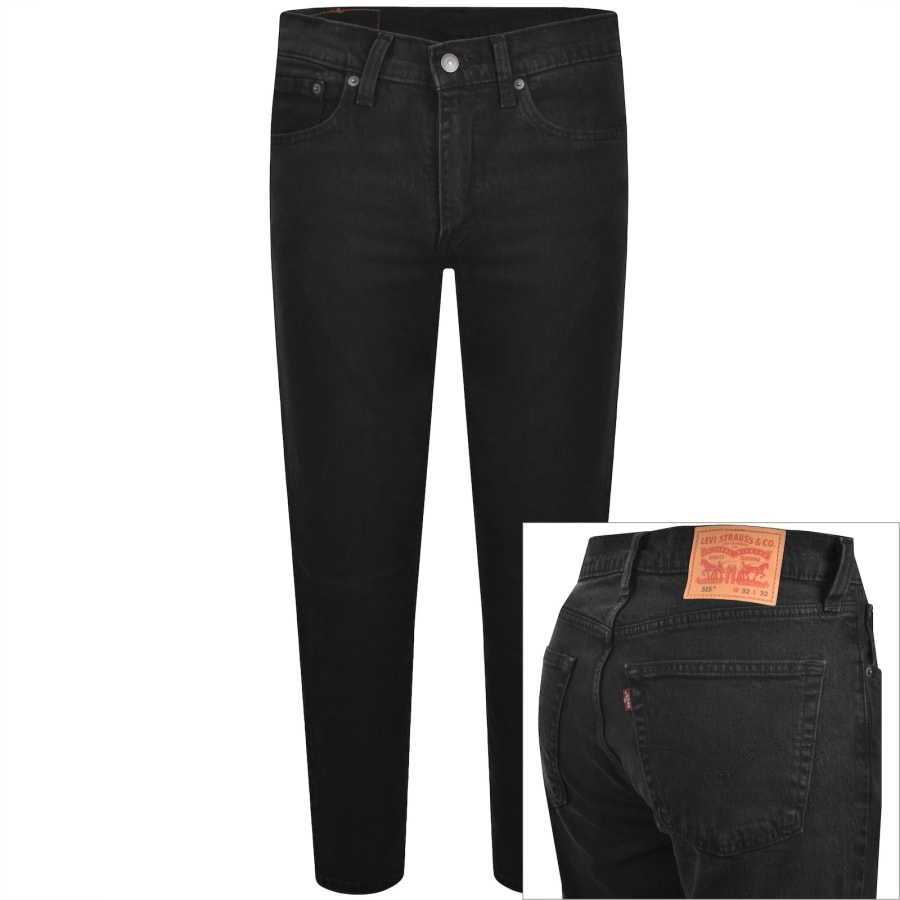 Image number 1 for Levis 515 Slim Taper Jeans Black