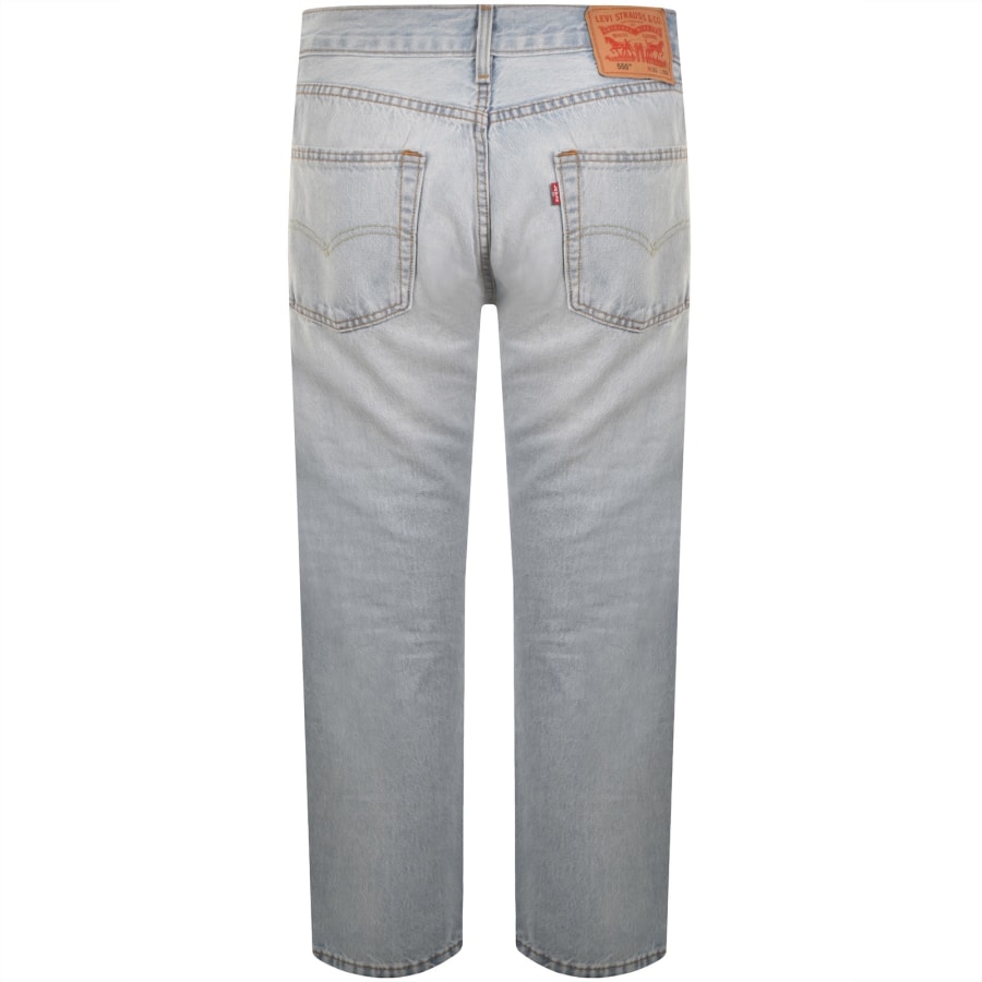 Image number 3 for Levis 555 Relaxed Straight Fit Jeans Blue