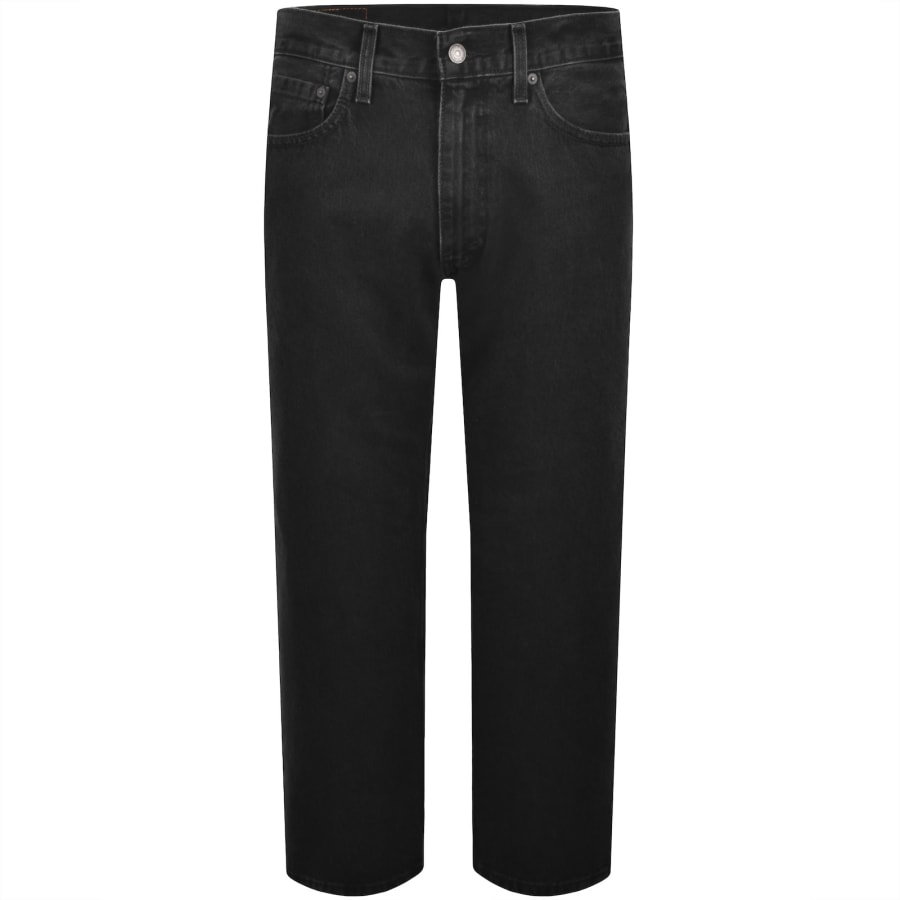 Image number 2 for Levis 555 Relaxed Straight Fit Jeans Black
