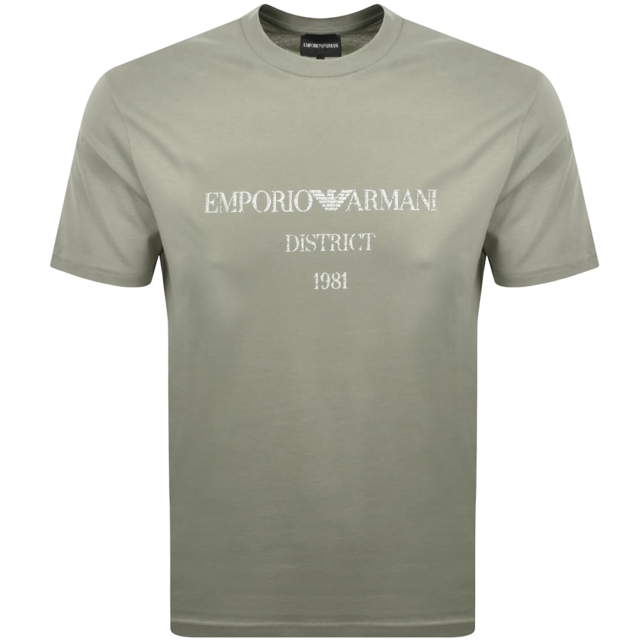 Image number 1 for Emporio Armani Logo T Shirt Beige