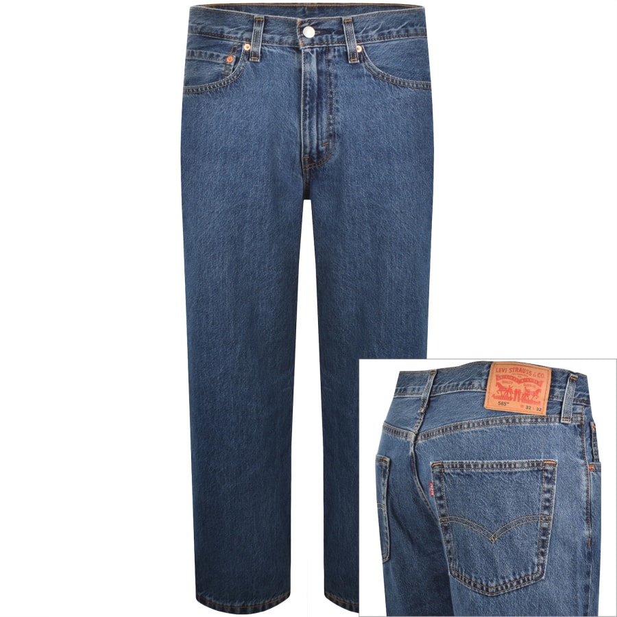 Image number 1 for Levis 565 Loose Straight Fit Jeans Blue