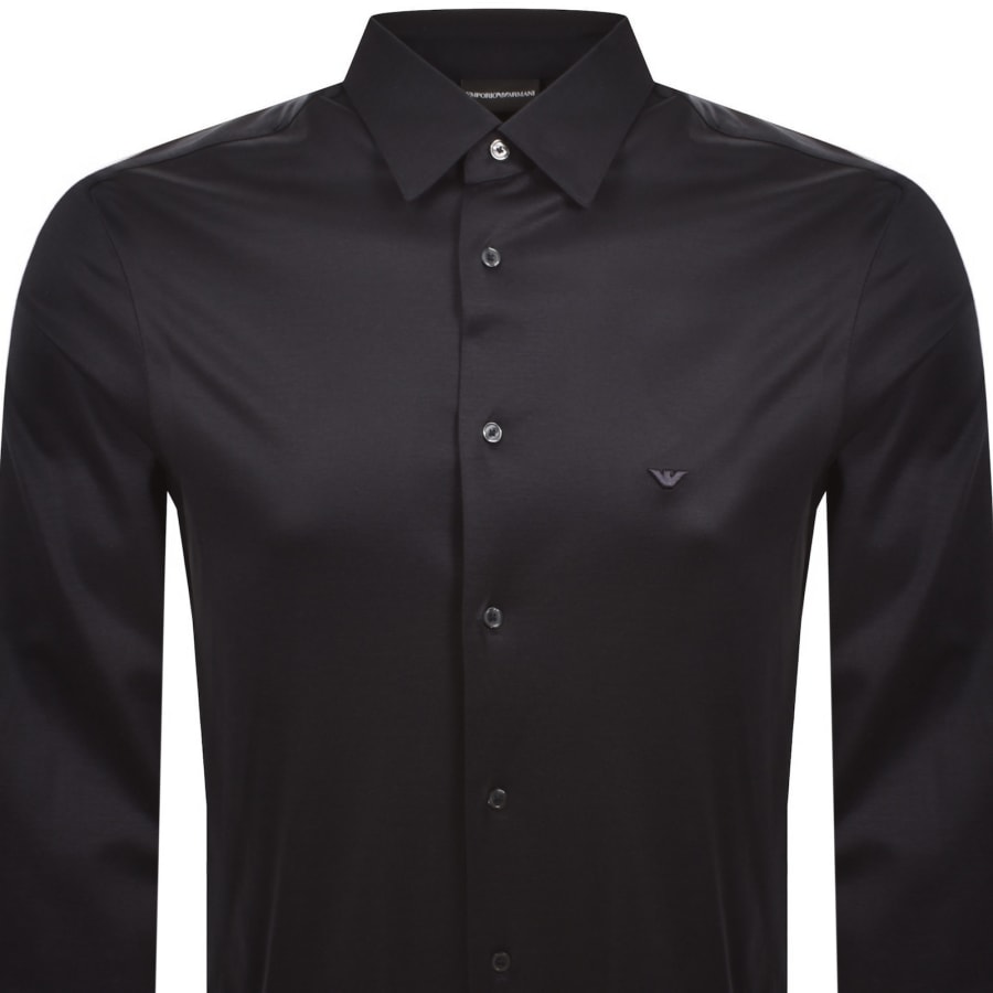 Image number 2 for Emporio Armani Long Sleeved Shirt Navy