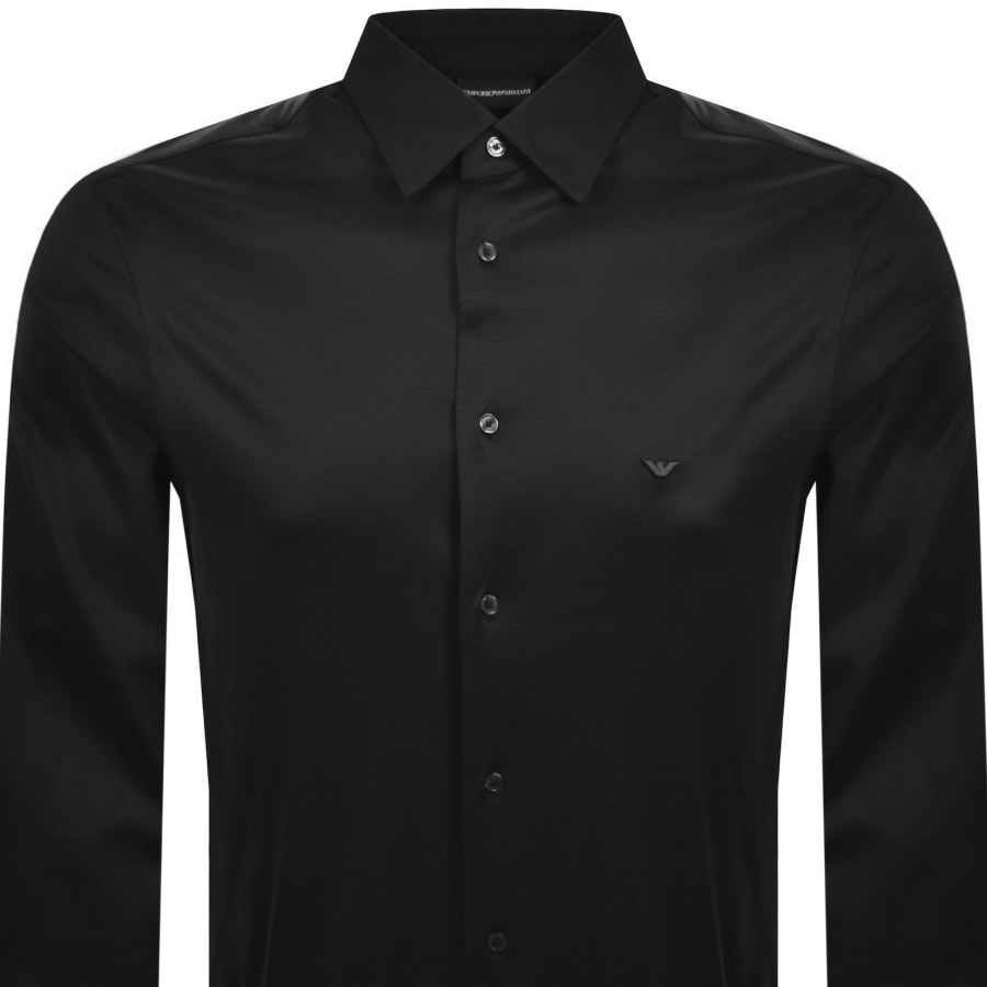 Image number 2 for Emporio Armani Long Sleeved Shirt Black