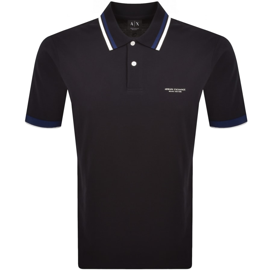 Image number 1 for Armani Exchange Polo T Shirt Deep Navy