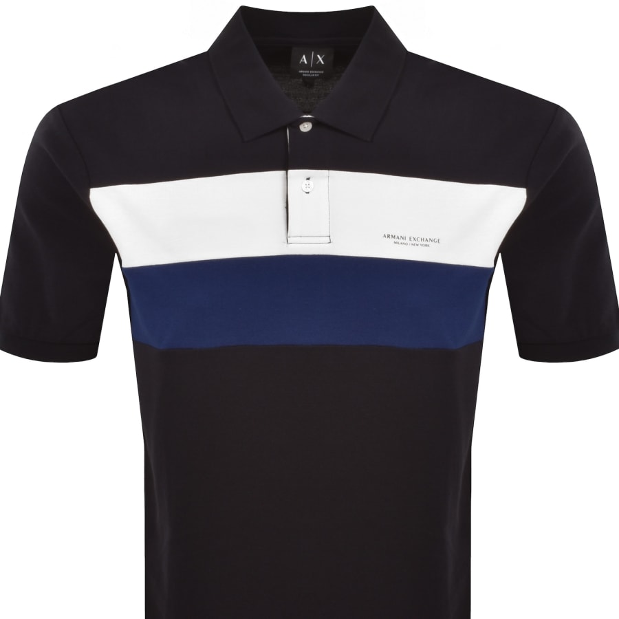 Image number 2 for Armani Exchange Polo T Shirt Deep Navy