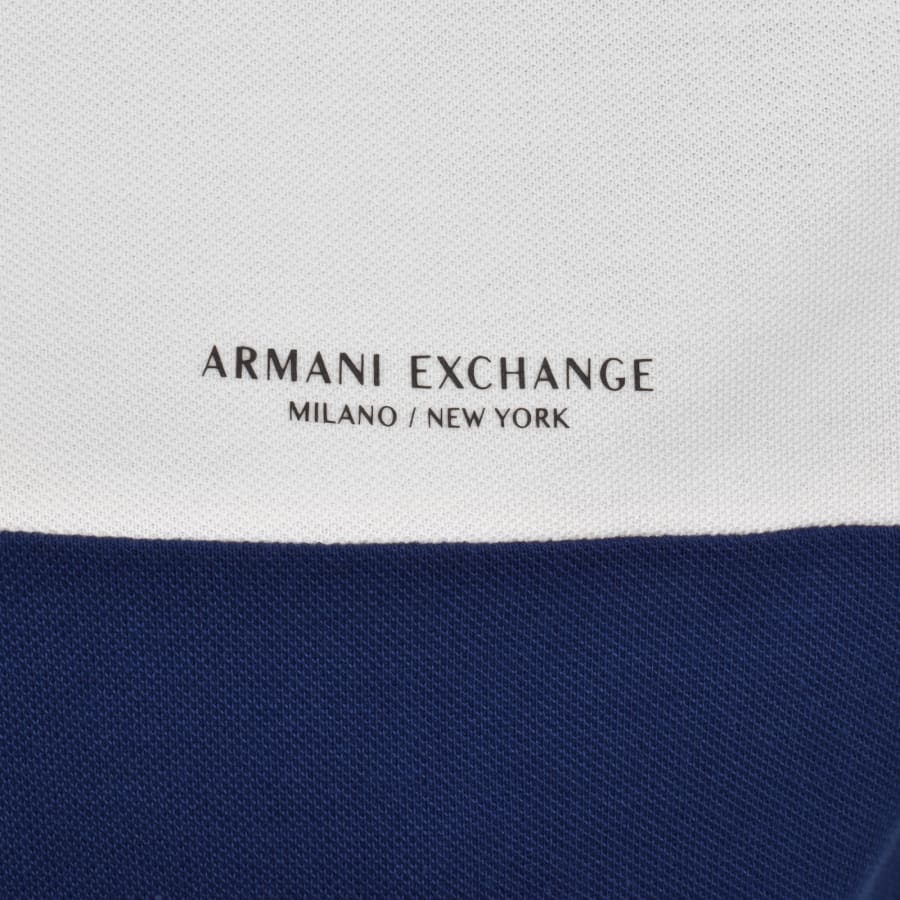 Image number 3 for Armani Exchange Polo T Shirt Deep Navy