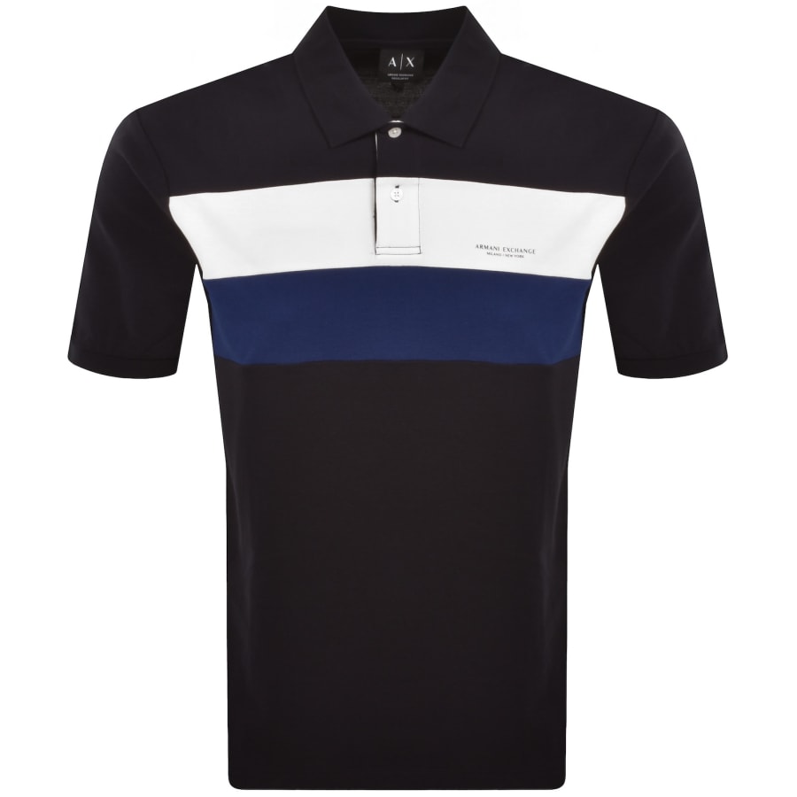 Image number 1 for Armani Exchange Polo T Shirt Deep Navy