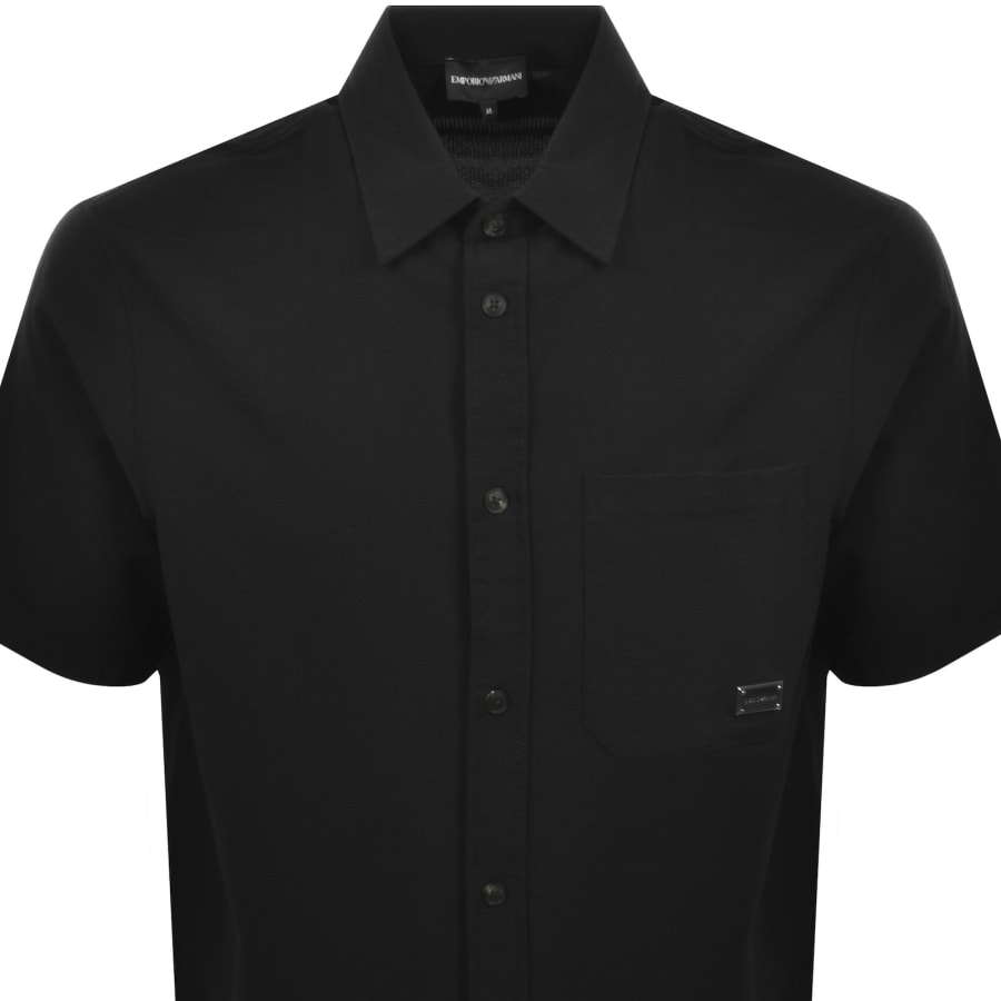 Image number 2 for Emporio Armani Short Sleeved Shirt Black