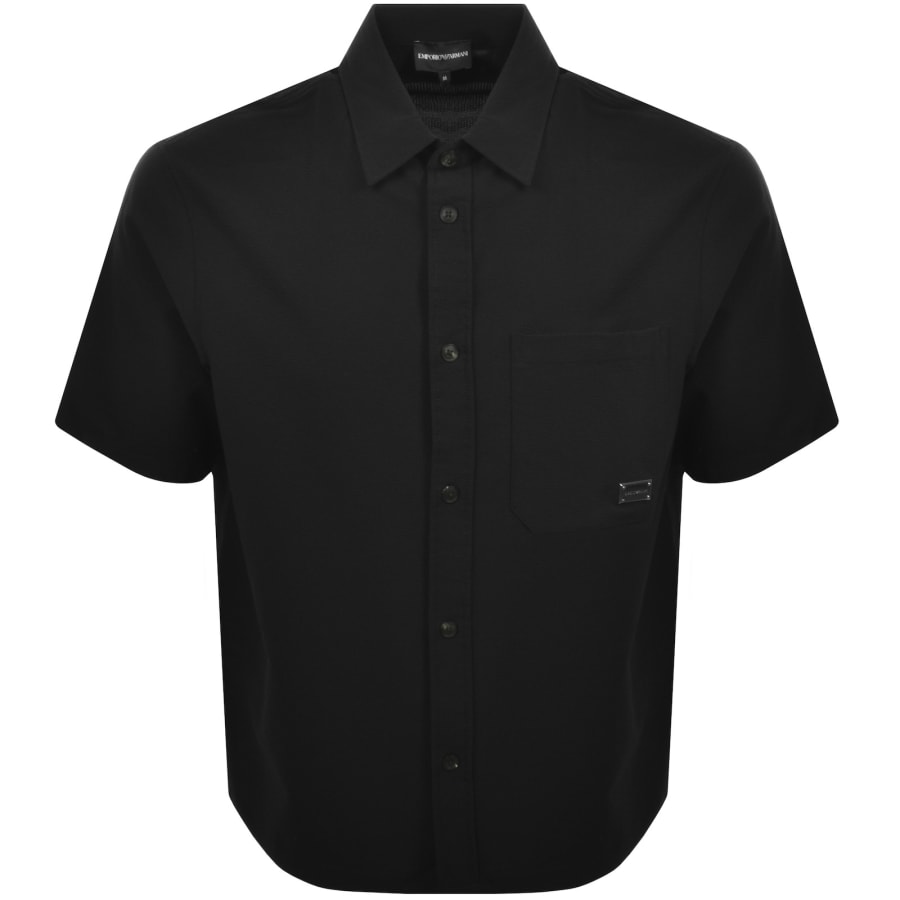 Image number 1 for Emporio Armani Short Sleeved Shirt Black