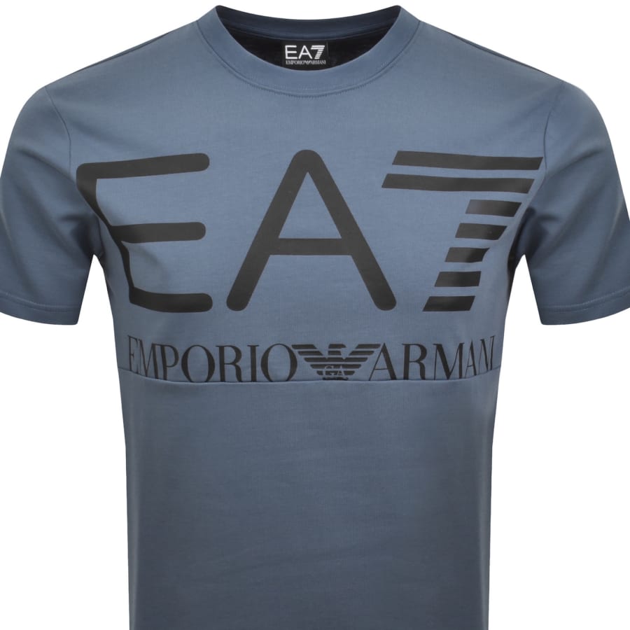 Image number 2 for EA7 Emporio Armani Logo T Shirt China Blue