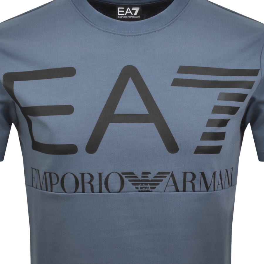 Image number 3 for EA7 Emporio Armani Logo T Shirt China Blue
