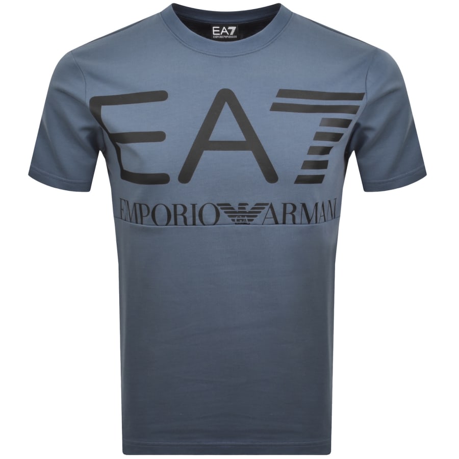Image number 1 for EA7 Emporio Armani Logo T Shirt China Blue