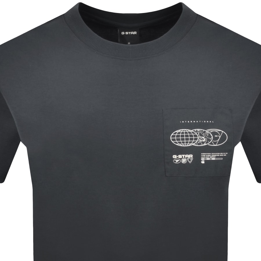 Image number 2 for G-Star Applique T Shirt Petrol Blue