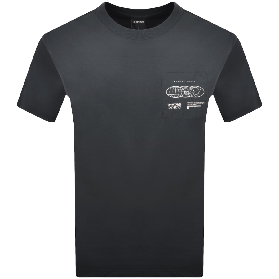 Image number 1 for G-Star Applique T Shirt Petrol Blue