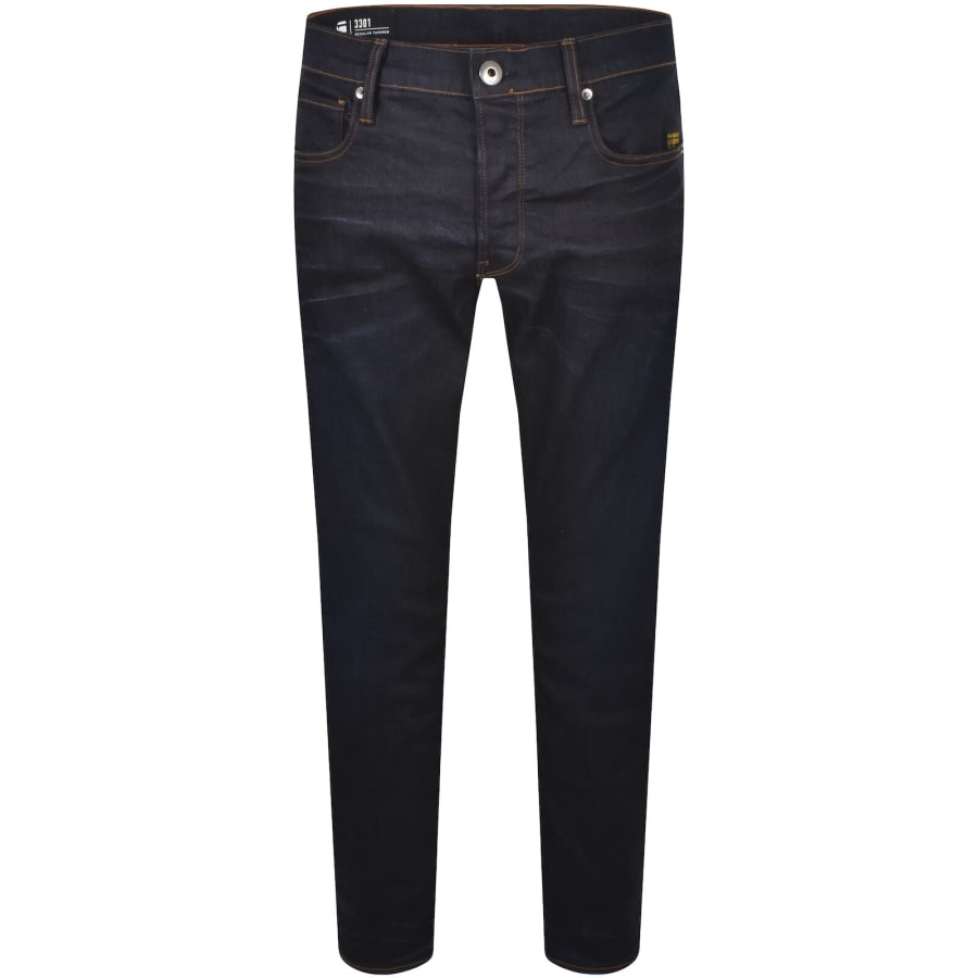 Image number 2 for G-Star 3301 Tapered Jeans Dark Wash Blue