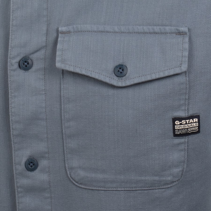 Image number 3 for G-Star Marine Slim Long Sleeved Shirt Blue