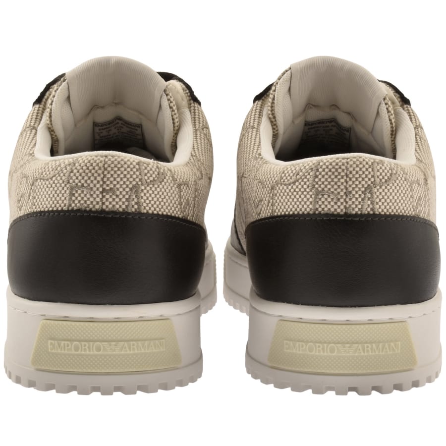 Image number 2 for Emporio Armani Leather Trainers Beige