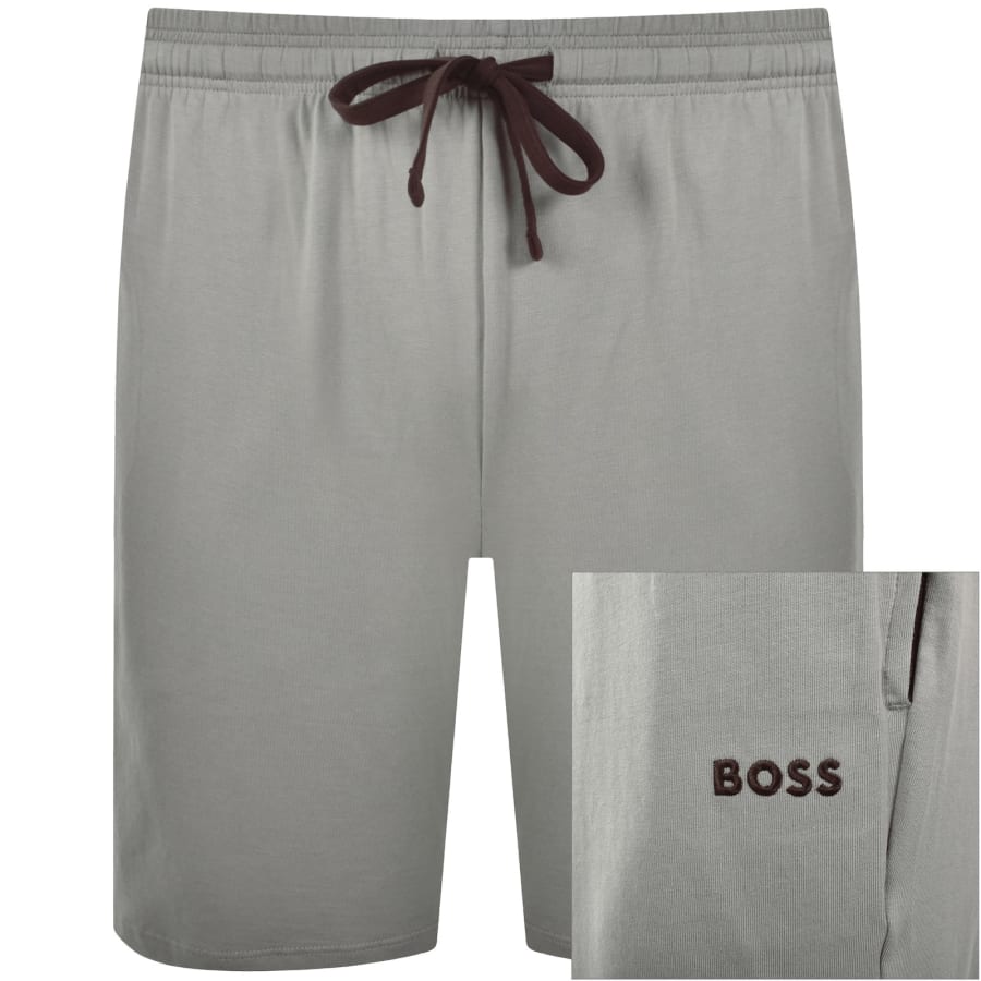 Image number 1 for BOSS Mix And Match Jersey Shorts Grey