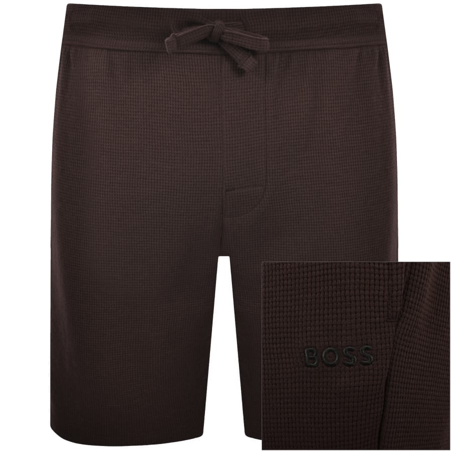Image number 1 for BOSS Waffle Shorts Brown