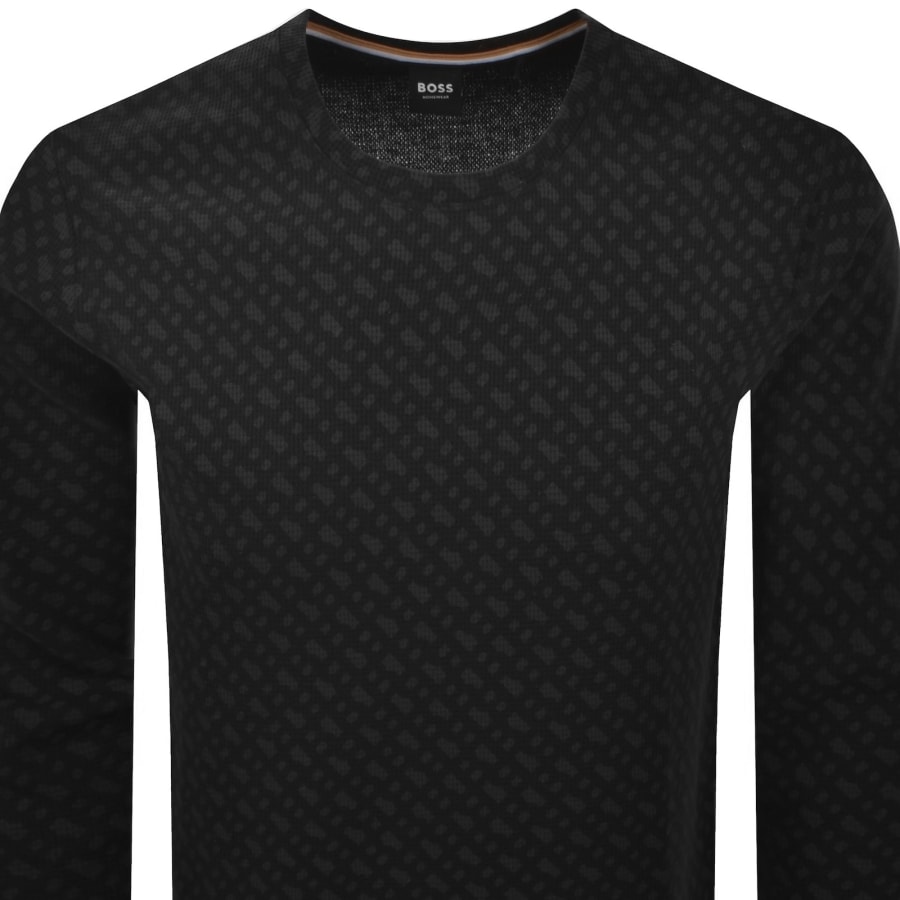 Image number 2 for BOSS Waffle All Over Print T Shirt Black