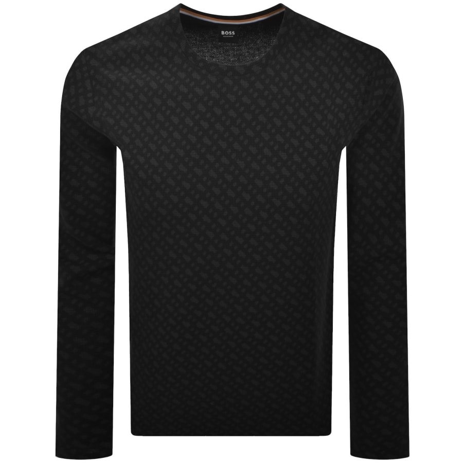 Image number 1 for BOSS Waffle All Over Print T Shirt Black