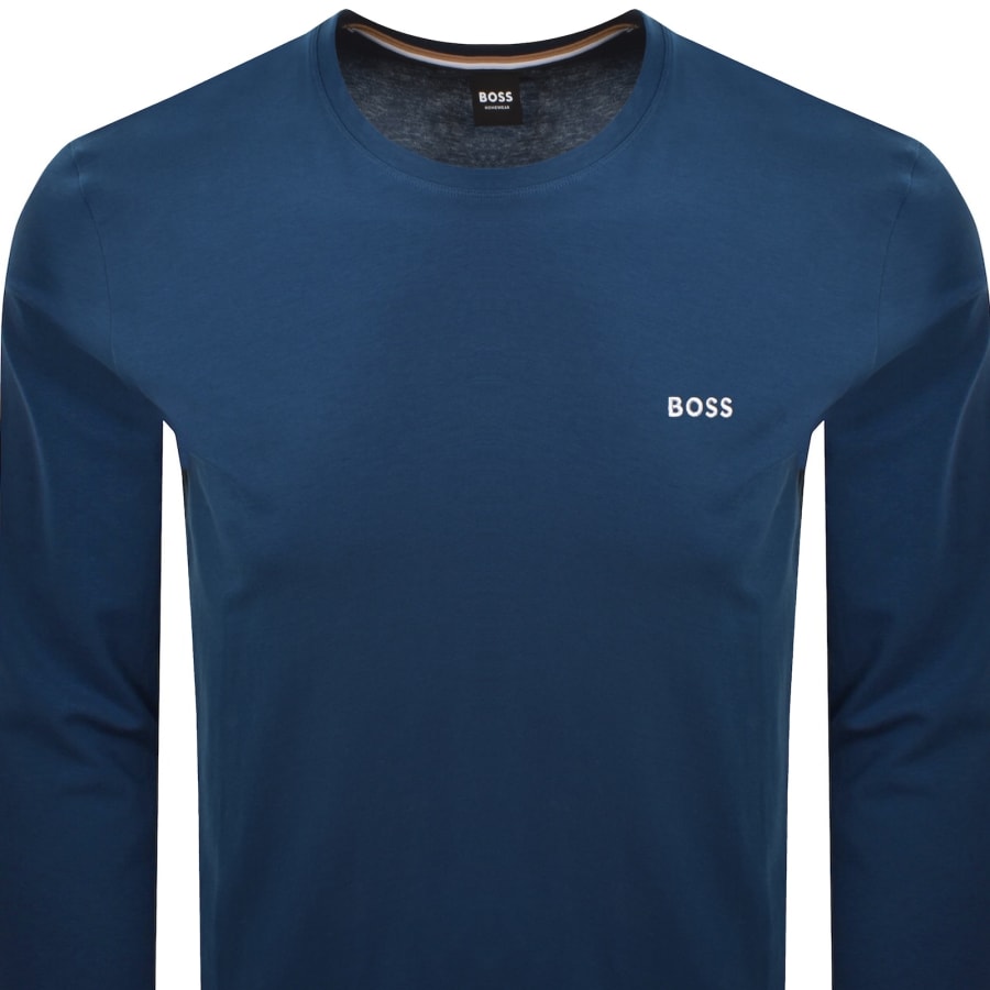 Image number 2 for BOSS Mix And Match Long Sleeve T Shirt Blue