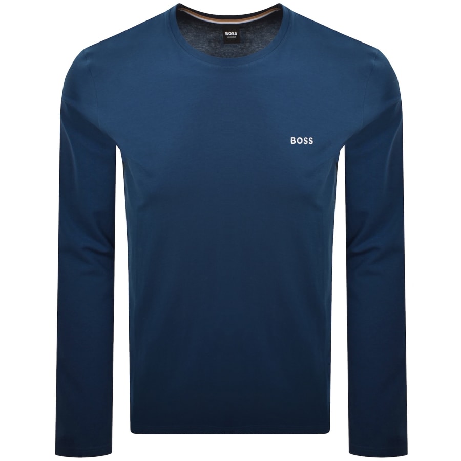 Image number 1 for BOSS Mix And Match Long Sleeve T Shirt Blue