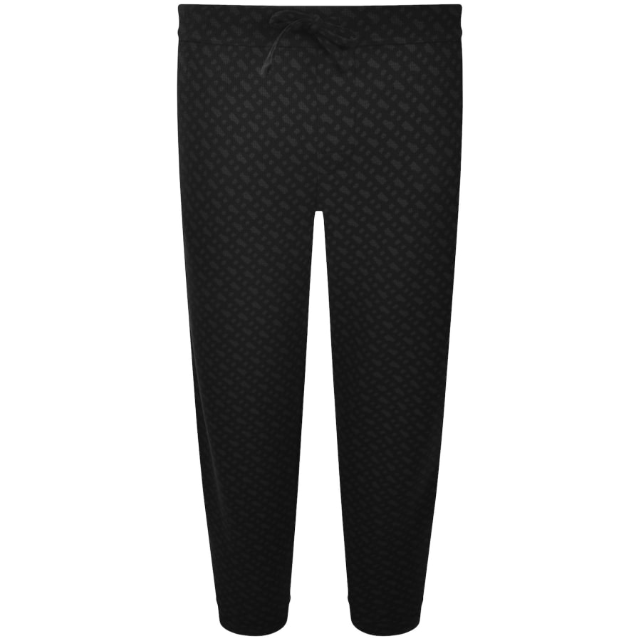 Image number 1 for BOSS Waffle All Over Print Joggers Black