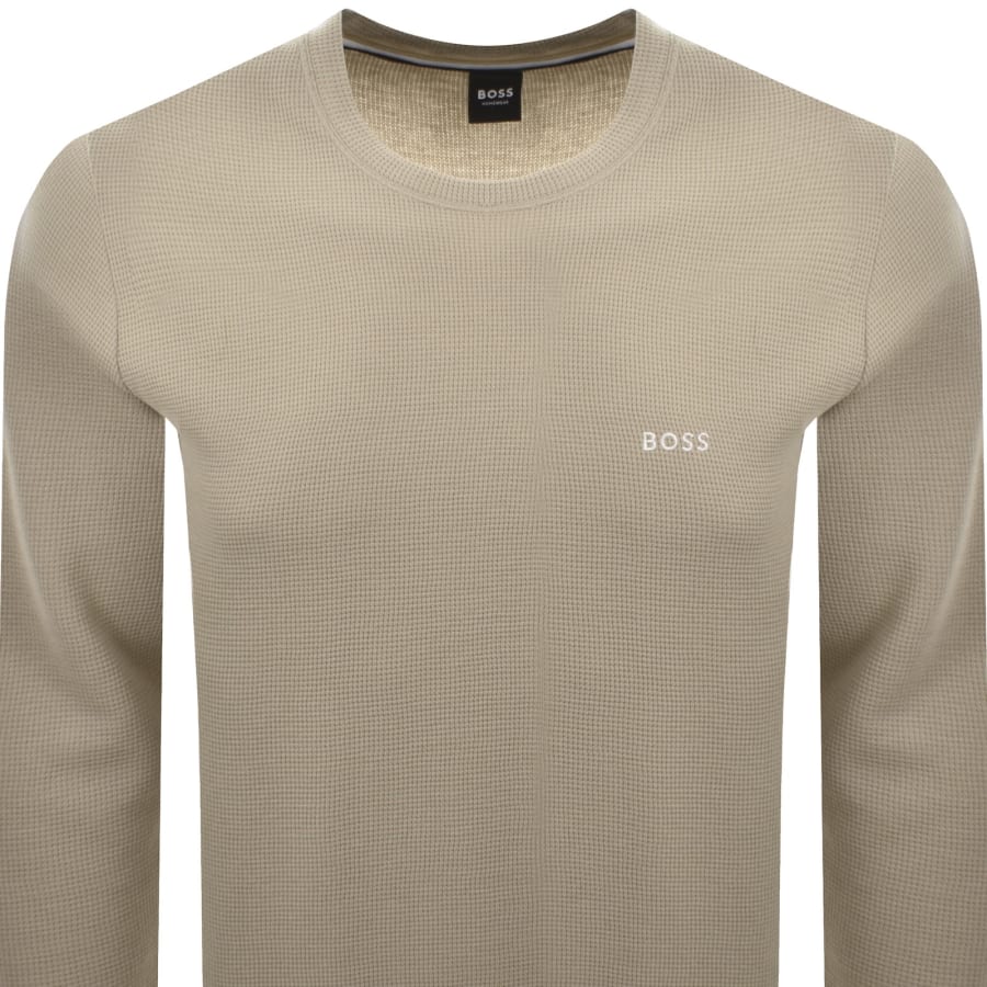 Image number 2 for BOSS Waffle T Shirt Light Beige