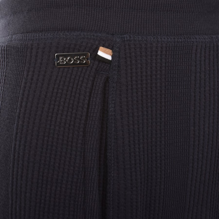 Image number 3 for BOSS Waffle Structure Joggers Navy