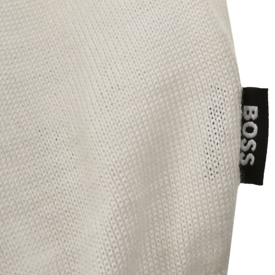 Image number 3 for BOSS Helbert Merino Wool Knit Polo Cream