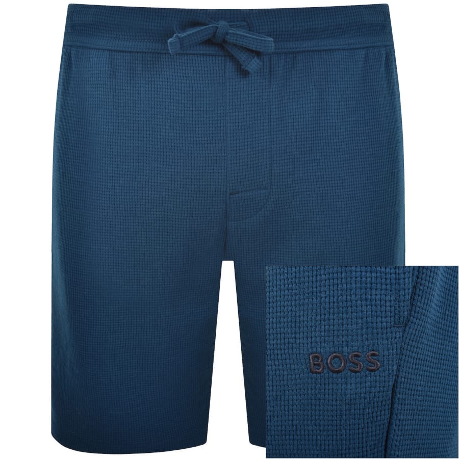 Image number 1 for BOSS Waffle Shorts Blue