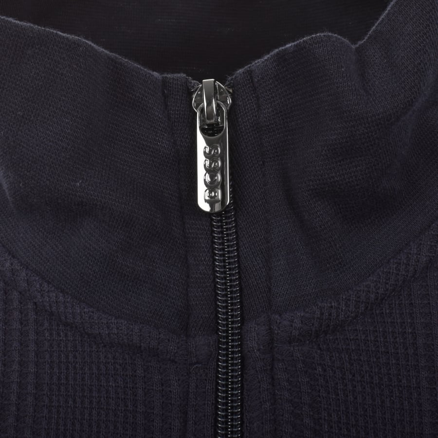 Image number 3 for BOSS Structure Quarter Zip Sweatshirt Navy