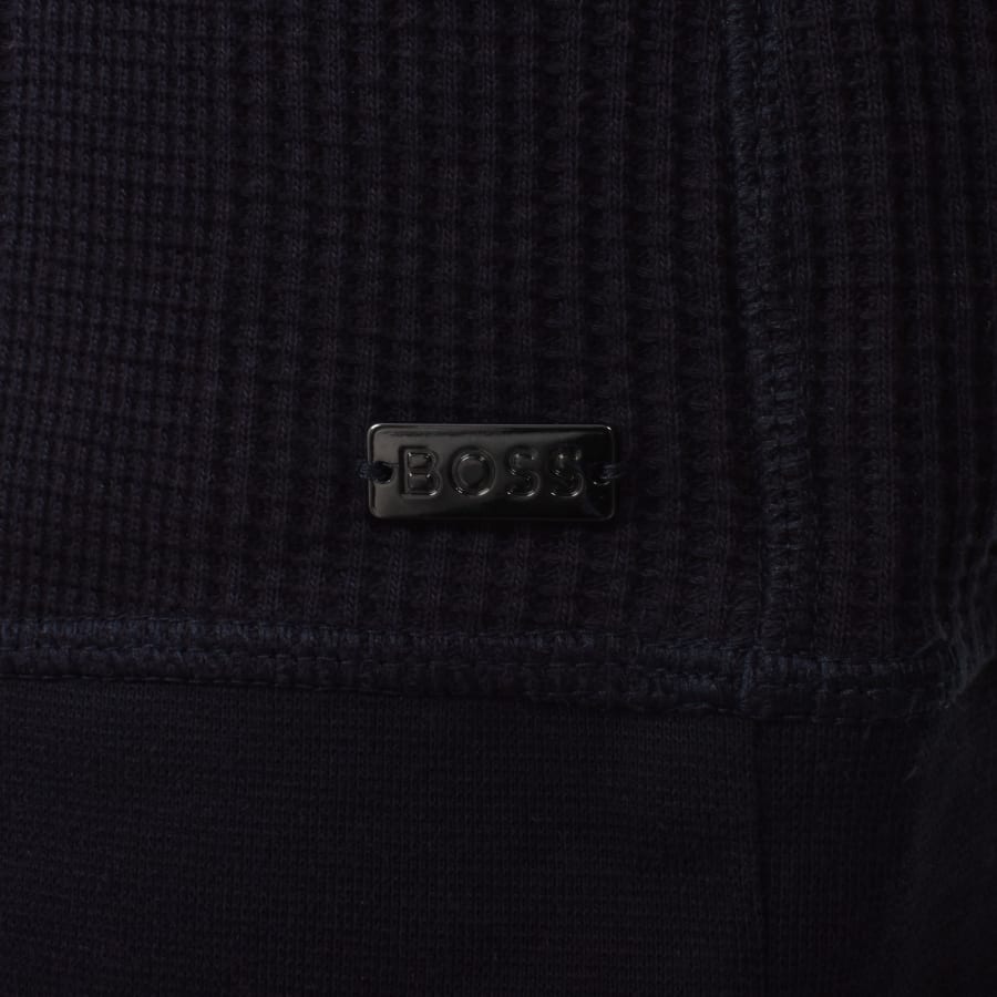 Image number 4 for BOSS Structure Quarter Zip Sweatshirt Navy