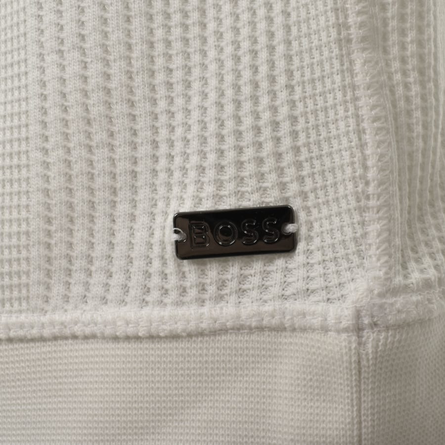 Image number 4 for BOSS Structure Full Zip Sweatshirt Off White