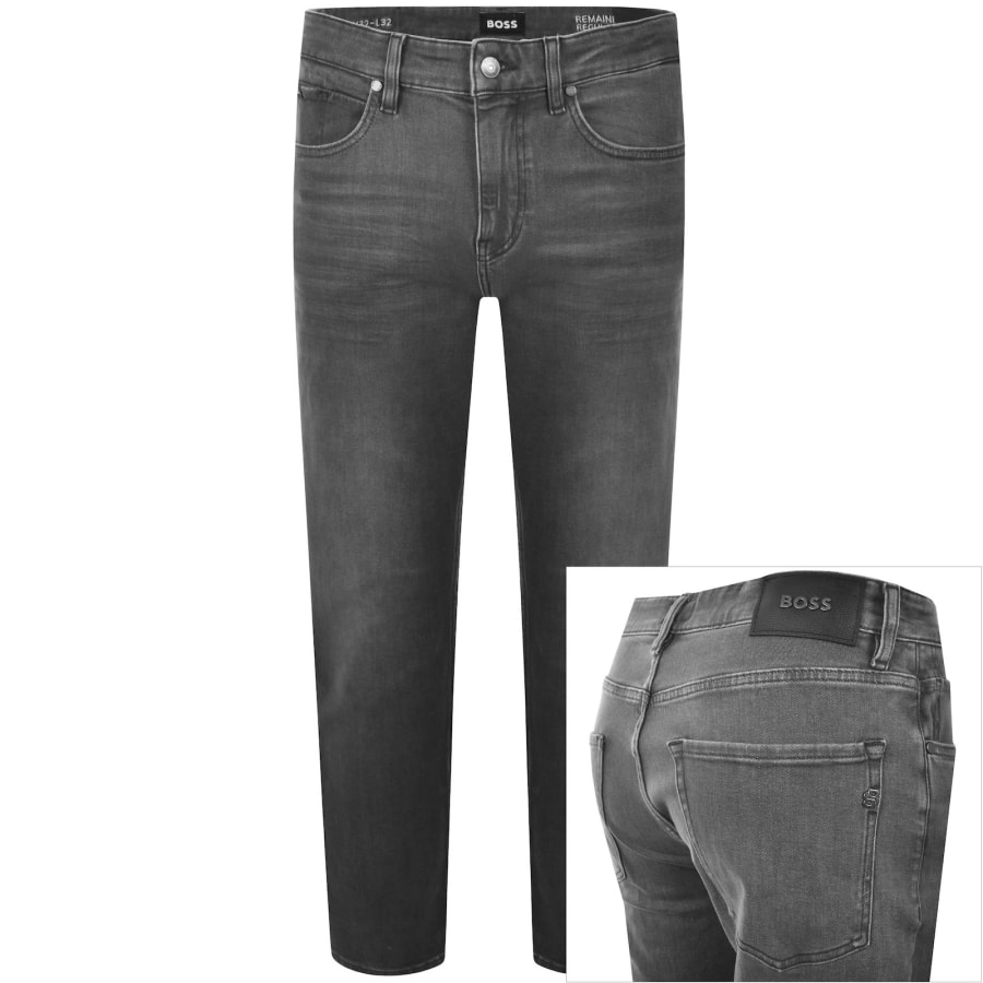 Image number 1 for BOSS Re Maine Regular Fit Jeans Grey