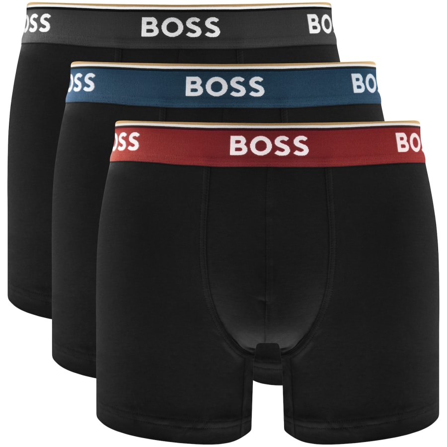 Image number 1 for BOSS Underwear 3 Pack Power Boxer Briefs Black