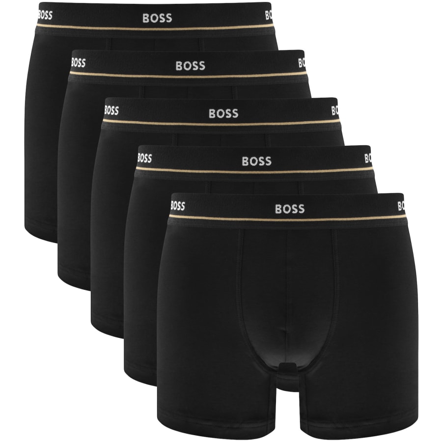 Image number 1 for BOSS Underwear 5 Pack Boxer Briefs Black