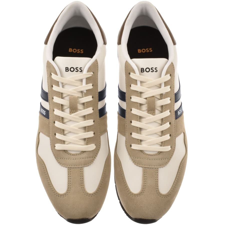 Image number 3 for BOSS Levon Runner Trainers Open White