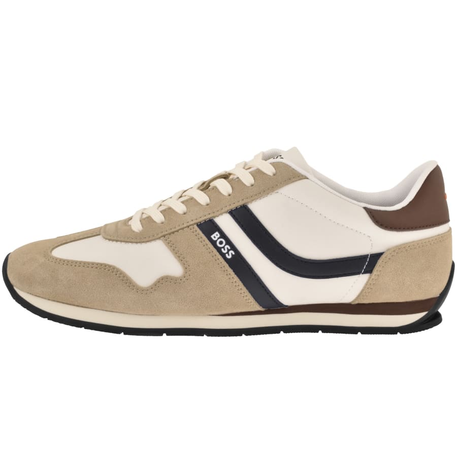 Image number 1 for BOSS Levon Runner Trainers Open White