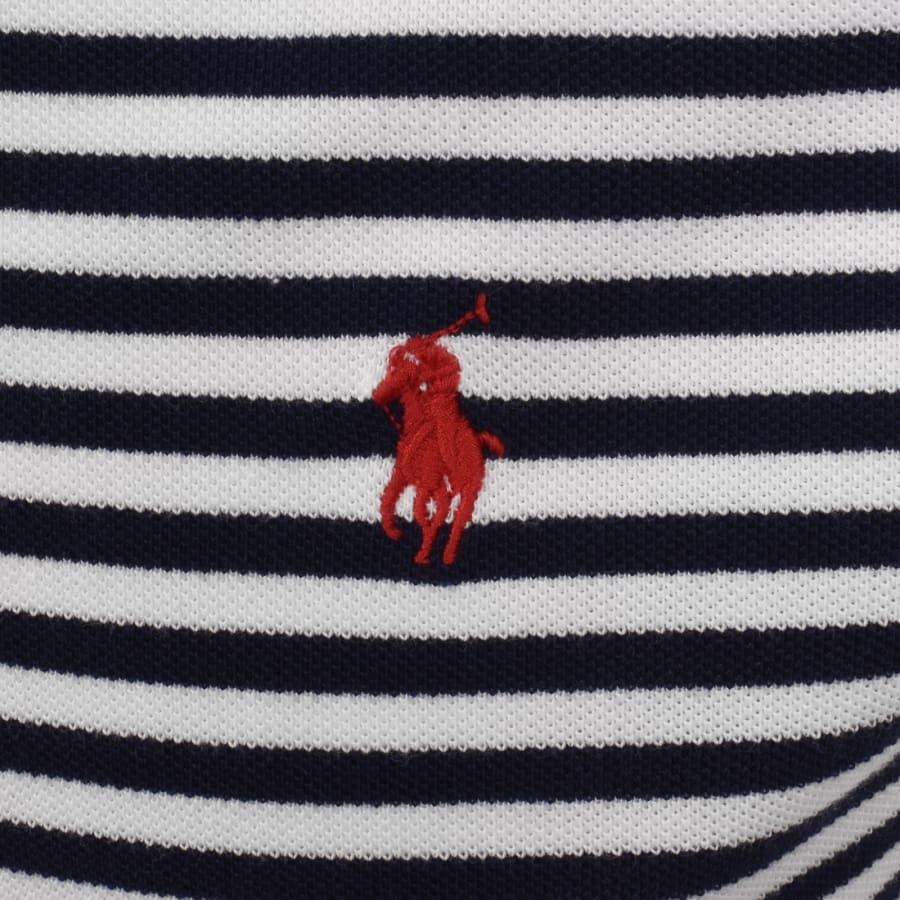 Image number 3 for Ralph Lauren Stripe Polo T Shirt Navy