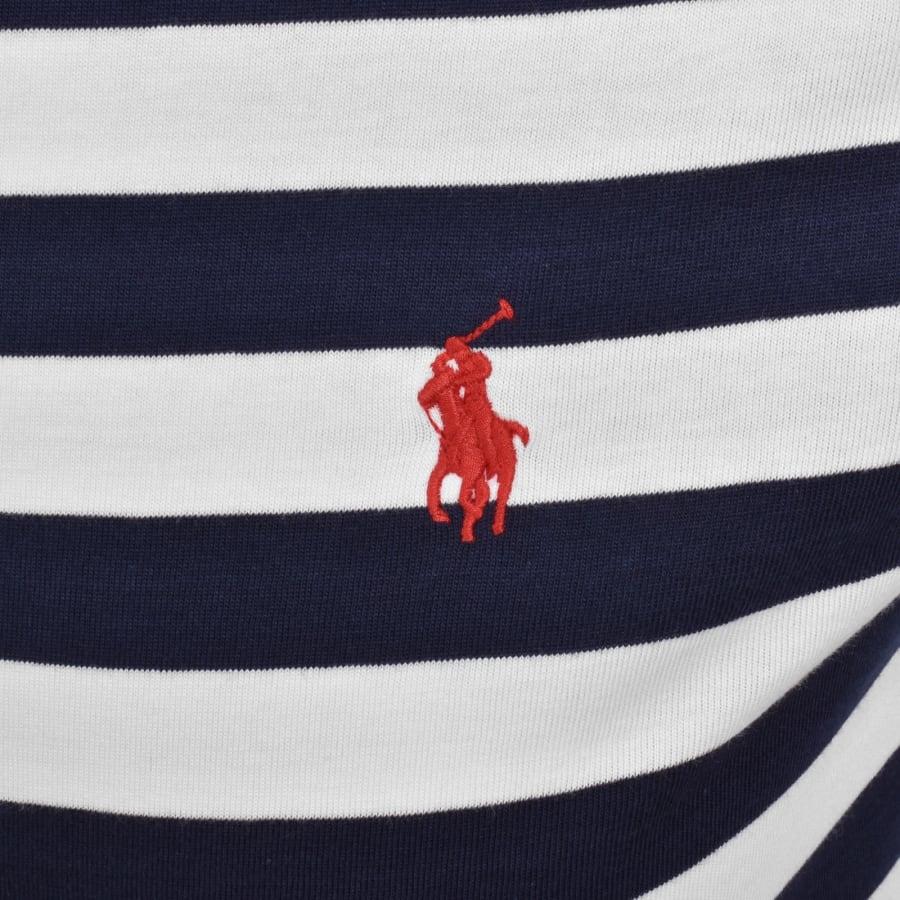 Image number 3 for Ralph Lauren Slim Fit Stripe T Shirt Navy