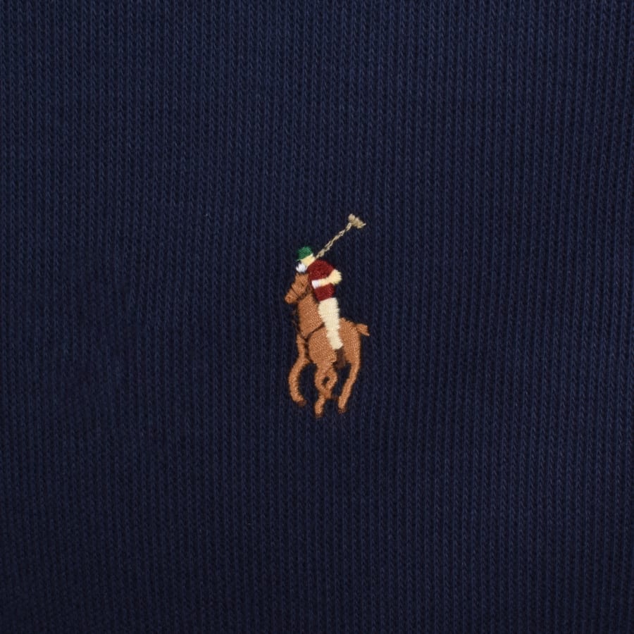 Image number 3 for Ralph Lauren Quarter Zip Knit Jumper Navy