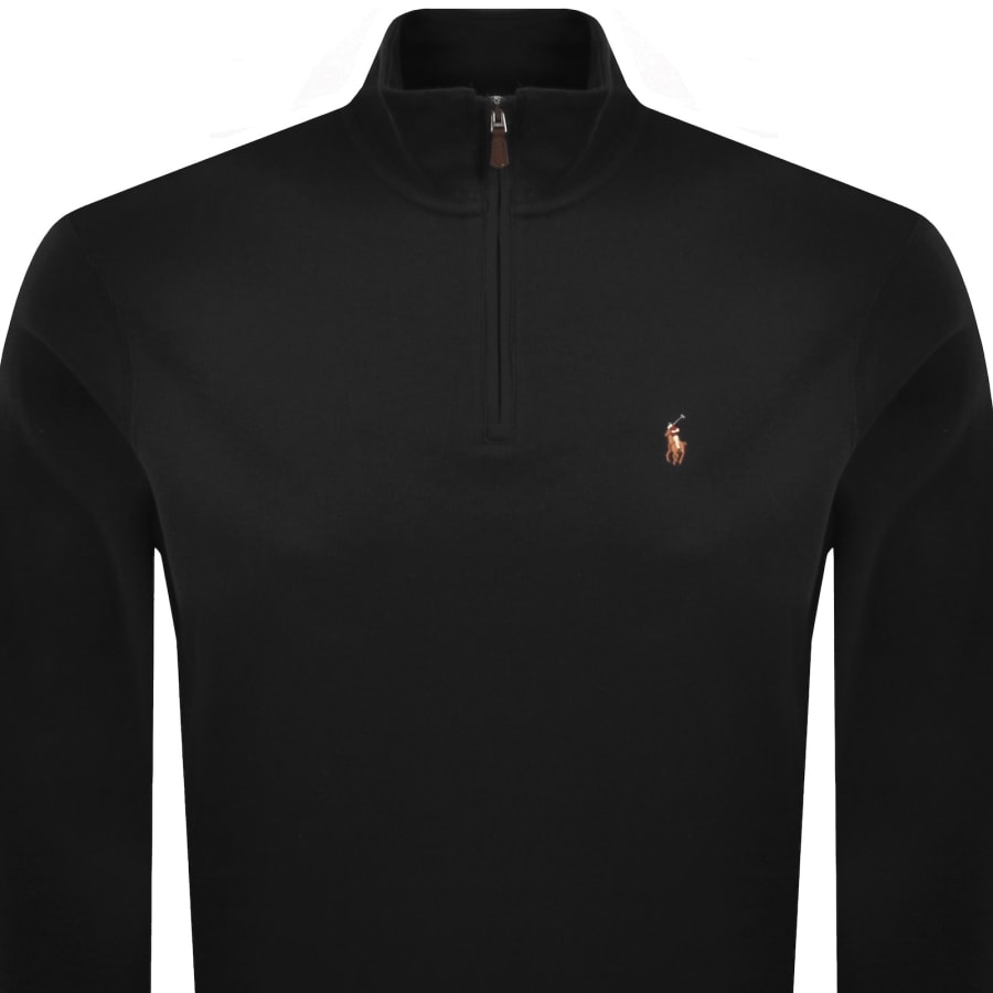 Image number 2 for Ralph Lauren Quarter Zip Knit Jumper Black