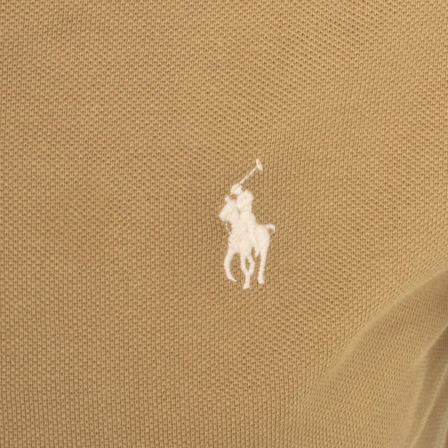 Image number 3 for Ralph Lauren Custom Slim Polo T Shirt Brown