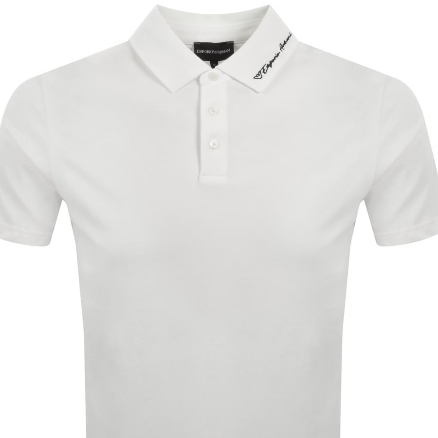 Image number 2 for Emporio Armani Short Sleeved Polo T Shirt White